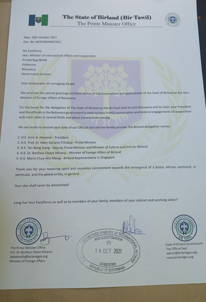 Seal of Botswana Ministry of Foreign Affairs