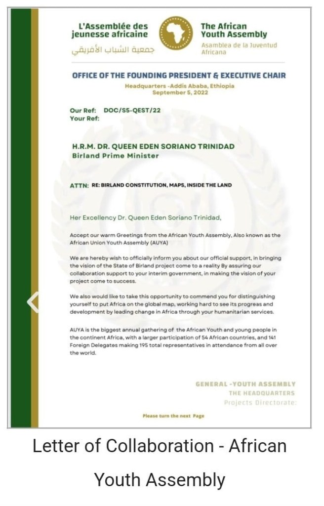 Letter od Collaboration from African Youth Assembly